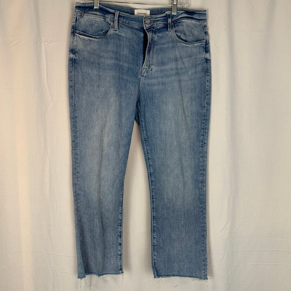 Frame Denim Women's Straight Leg Jeans - Light Blue